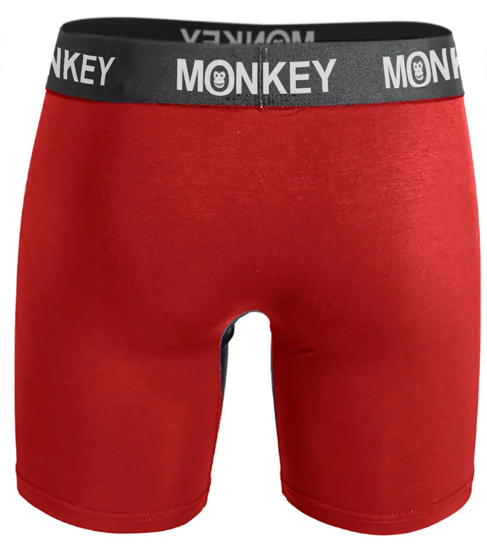 Monkey Undies Men's Red Bamboo Boxer Brief