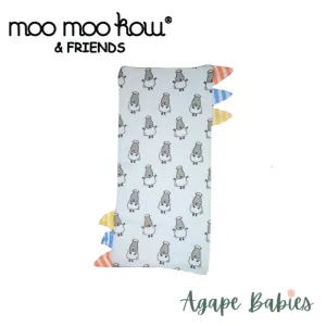 Moo Moo Kow Bed Time Buddy Case Blue Small Sheepz With Stripe Tag Small Size