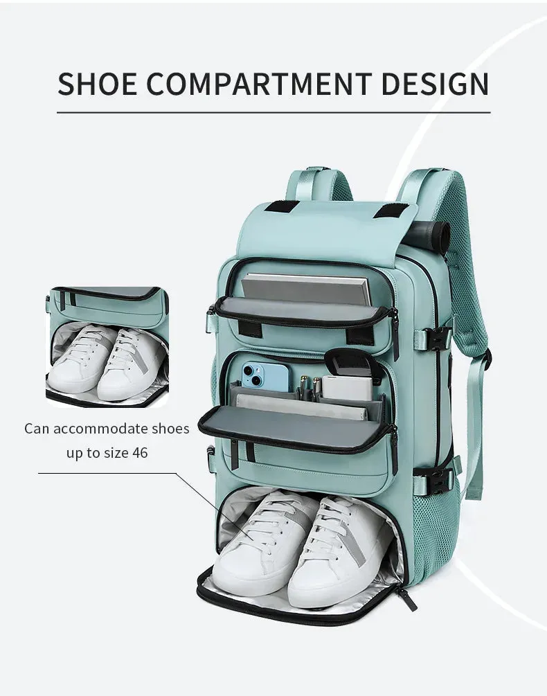 Multifunctional Travel Backpack with USB Charging Port