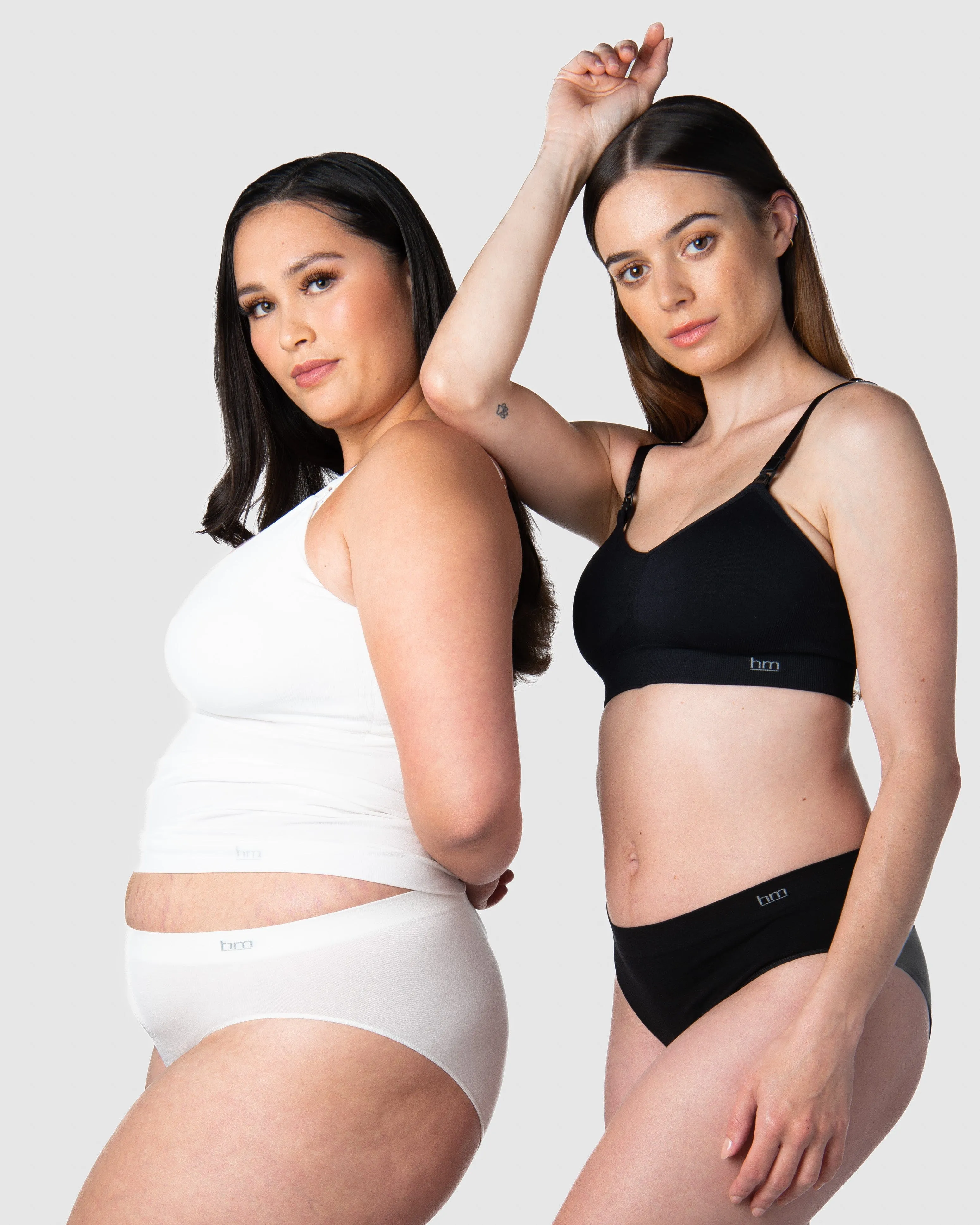 My Necessity Seamless Bikini Brief - Black & Ivory 2PK