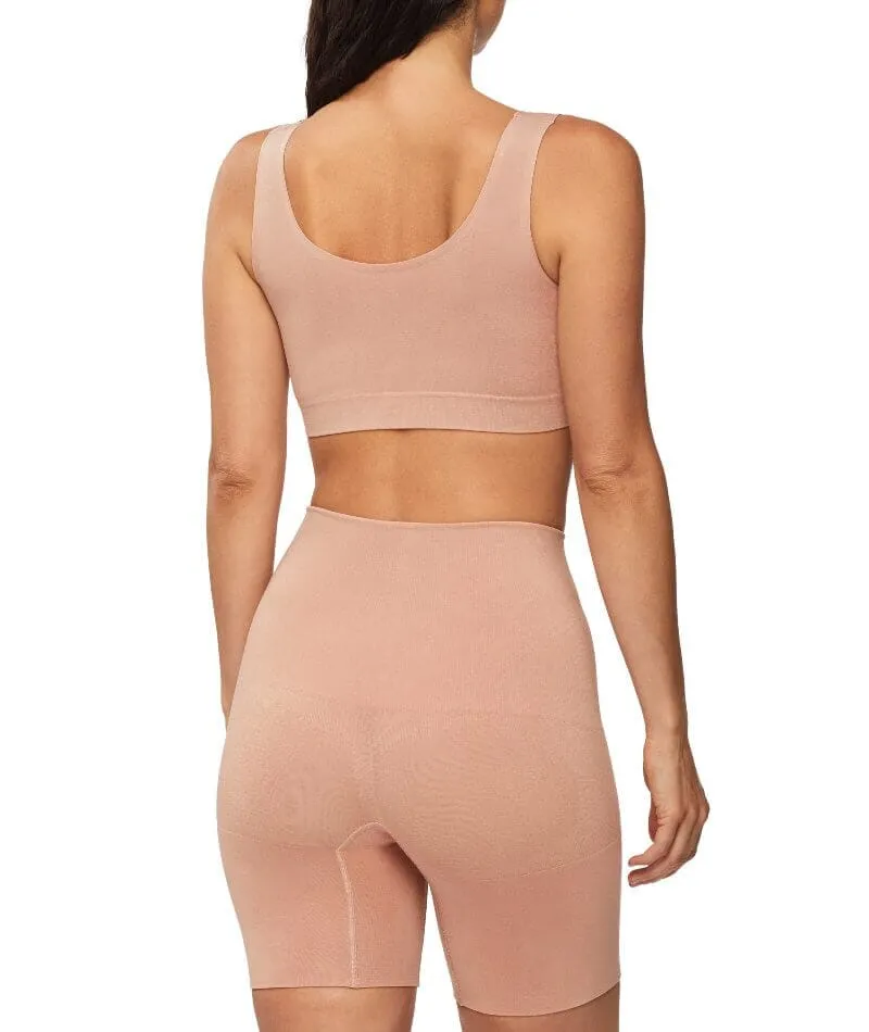 Nancy Ganz Bamboo Essentials Waisted Thigh Shaper Short - Mahogany