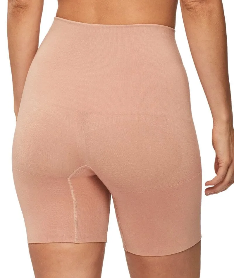 Nancy Ganz Bamboo Essentials Waisted Thigh Shaper Short - Mahogany