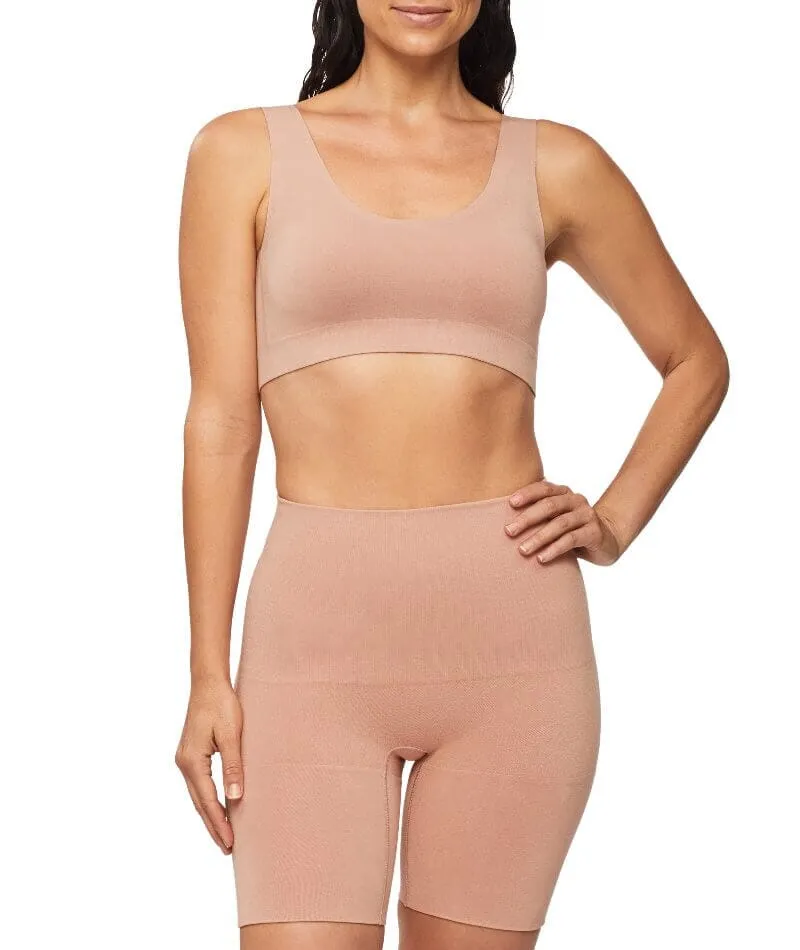 Nancy Ganz Bamboo Essentials Waisted Thigh Shaper Short - Mahogany