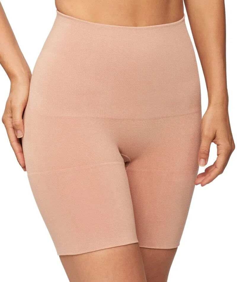 Nancy Ganz Bamboo Essentials Waisted Thigh Shaper Short - Mahogany