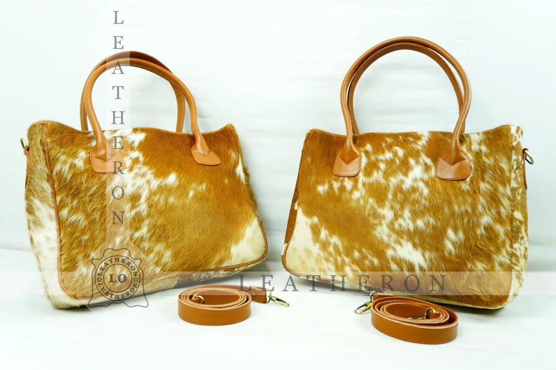 Natural Hair On Cowhide Handbag | Genuine Hair On Leather Shoulder Bag | Real Cow Skin Ladies Bag