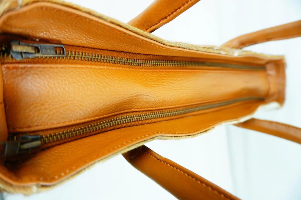 Natural Hair On Cowhide Handbag | Genuine Hair On Leather Shoulder Bag | Real Cow Skin Ladies Bag