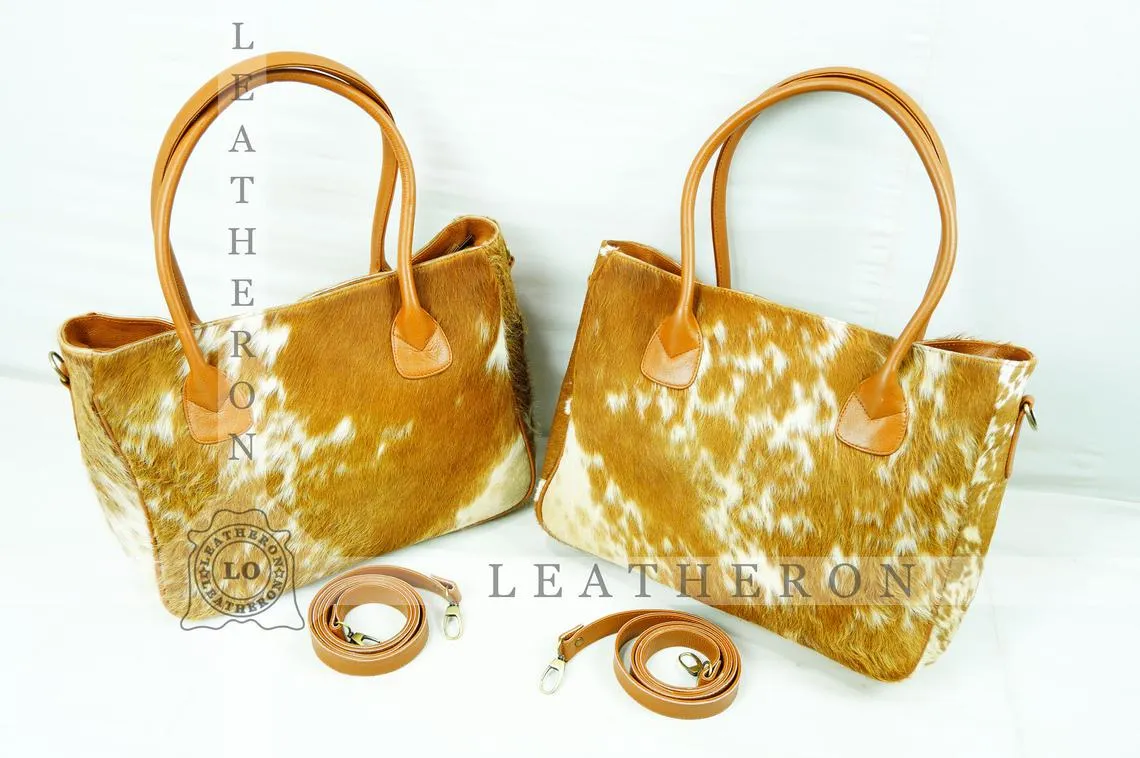 Natural Hair On Cowhide Handbag | Genuine Hair On Leather Shoulder Bag | Real Cow Skin Ladies Bag