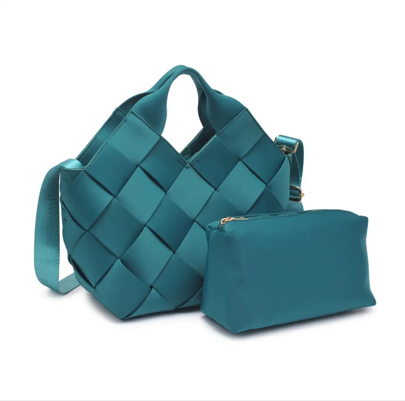 Neoprene Woven bag - Emerald