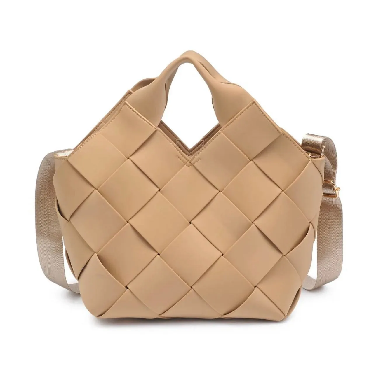 Neoprene Woven bag - Nude