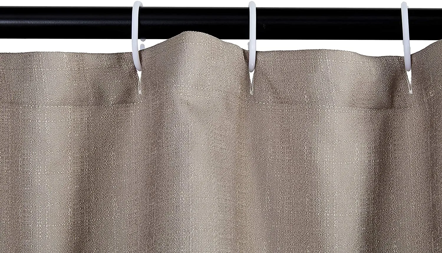 New Amazon Basics Textured Linen Style Shower Curtain - 72 Inch, Taupe