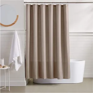 New Amazon Basics Textured Linen Style Shower Curtain - 72 Inch, Taupe