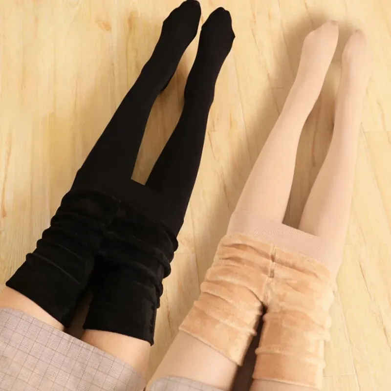 New Fake Transparent Velvet - Thickened High - Waist Anti - Hook Silk Pantyhose