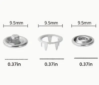 NEW Snap Button Kit With Hand Pressure Pliers And 50 Snap Buttons And 1 Clear Box, Metal Snap Buttons For Sewing DIY Crafts Clothes Hats Supermarket Gifts Bags Etc Sewing Supplies