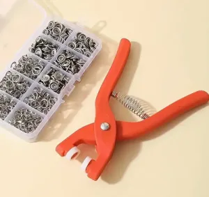 NEW Snap Button Kit With Hand Pressure Pliers And 50 Snap Buttons And 1 Clear Box, Metal Snap Buttons For Sewing DIY Crafts Clothes Hats Supermarket Gifts Bags Etc Sewing Supplies