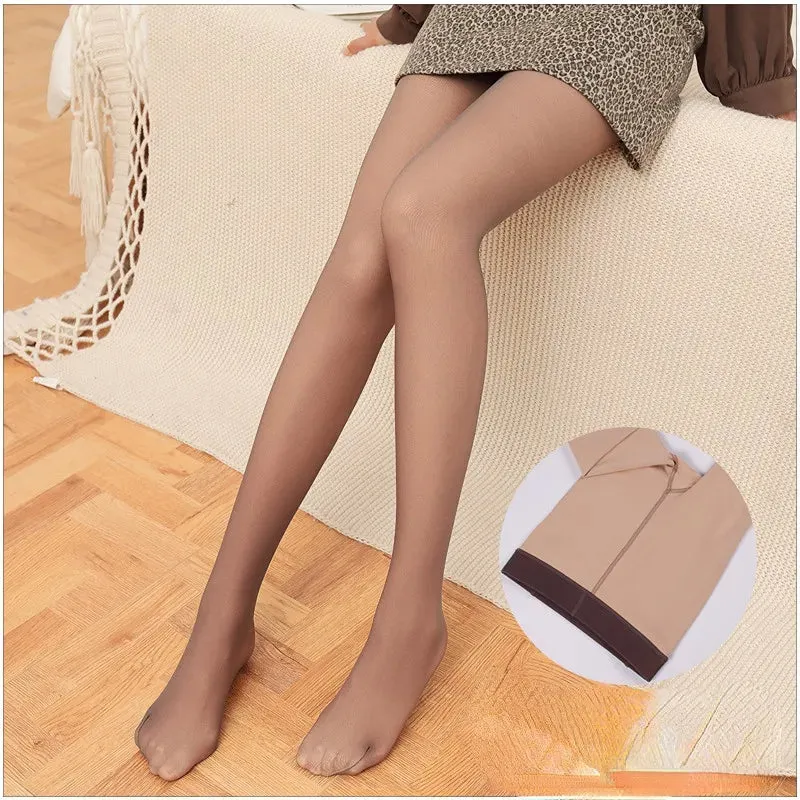New Thickened High-Waist Pantyhose - Fake Transparent, Anti-Hook Silk, Velvet Plus