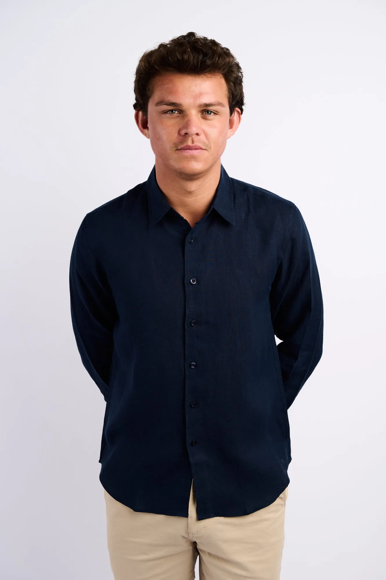 NL Linen Shirt Navy