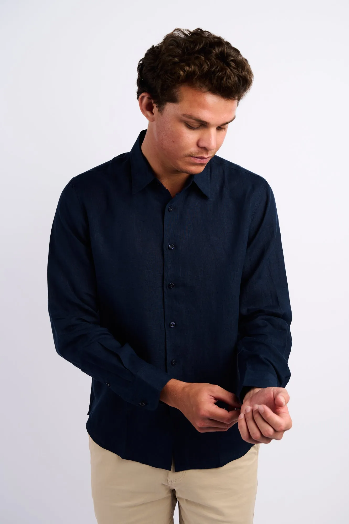 NL Linen Shirt Navy