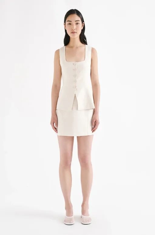 Nude Lucy Clio Linen Mini Skirt - Natural