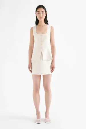 Nude Lucy Clio Linen Mini Skirt - Natural