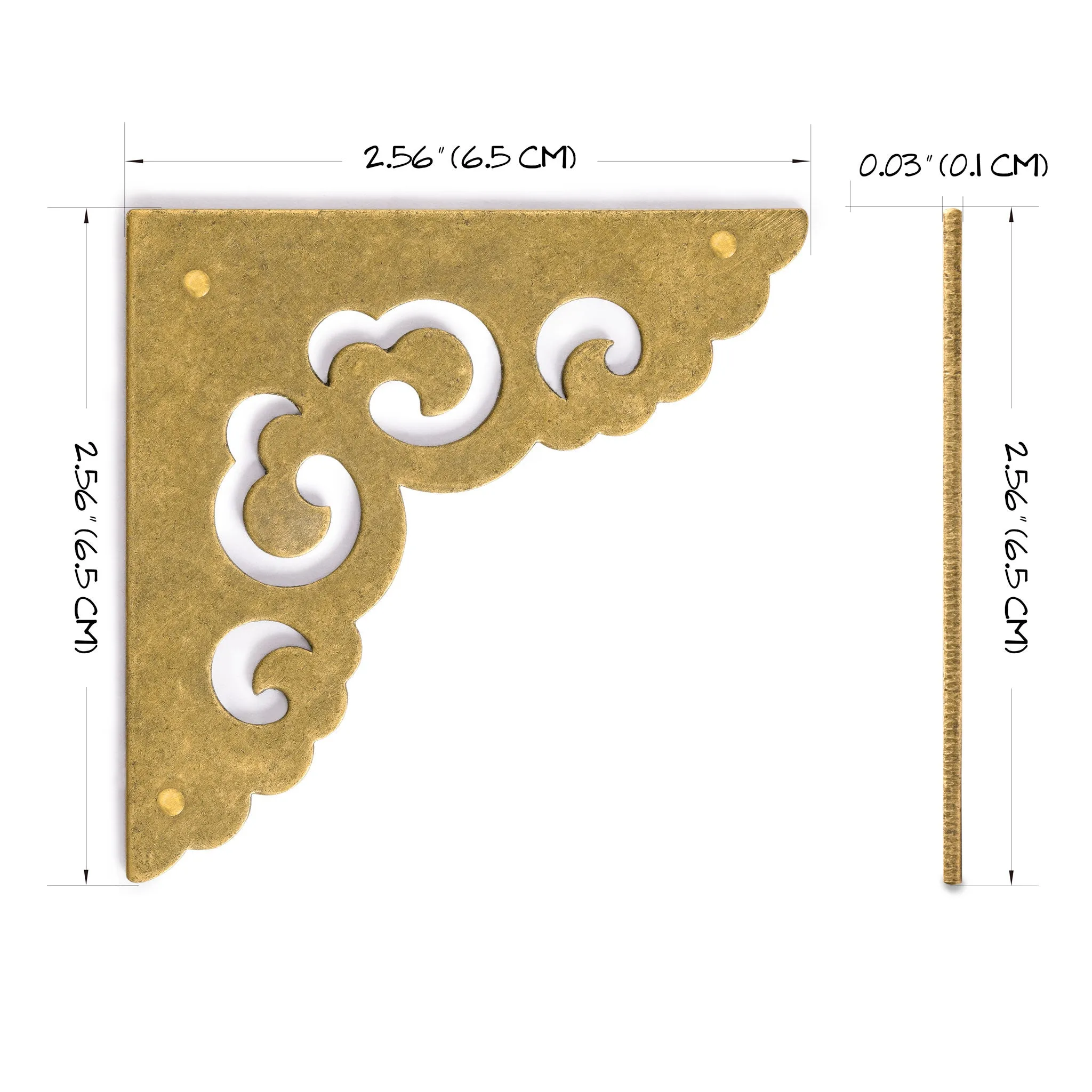 Ocean Moon Corner Plate 2.6" - Set of 2