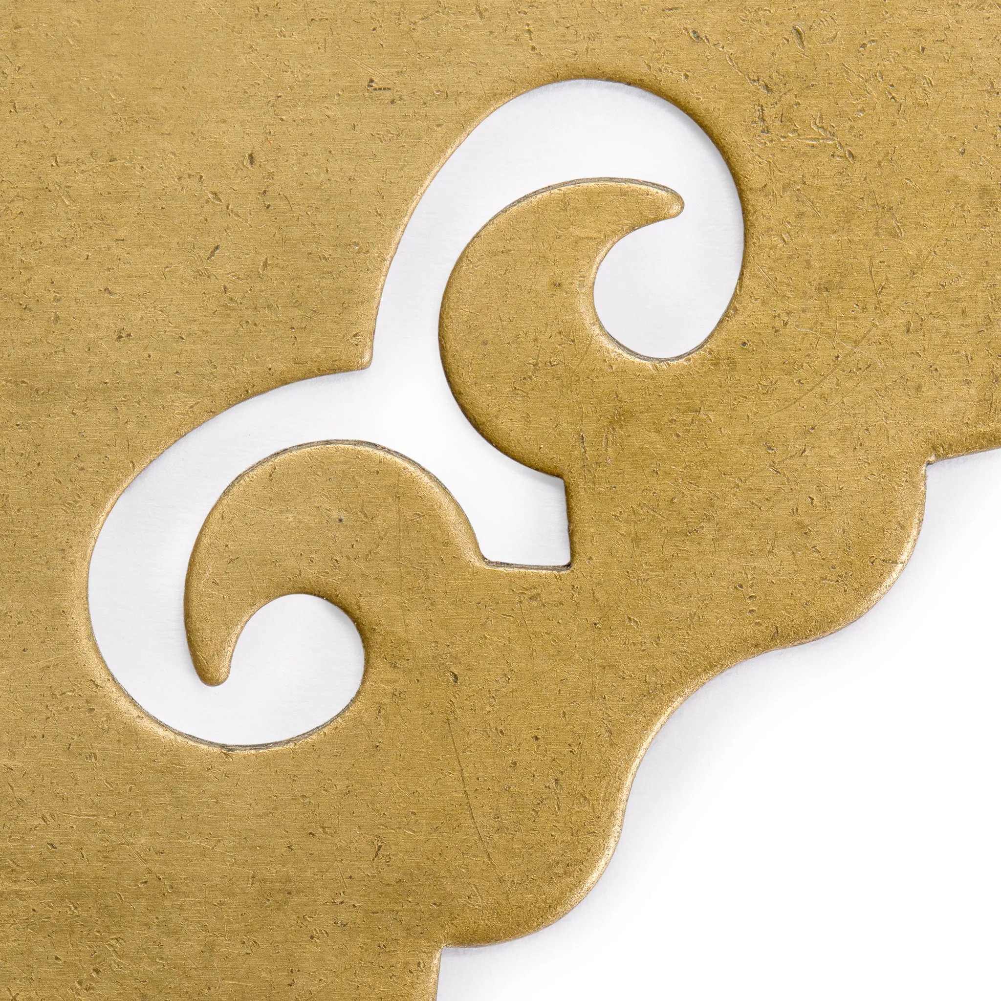 Ocean Wave Brass Corner Hardware 1.9" - Set of 2