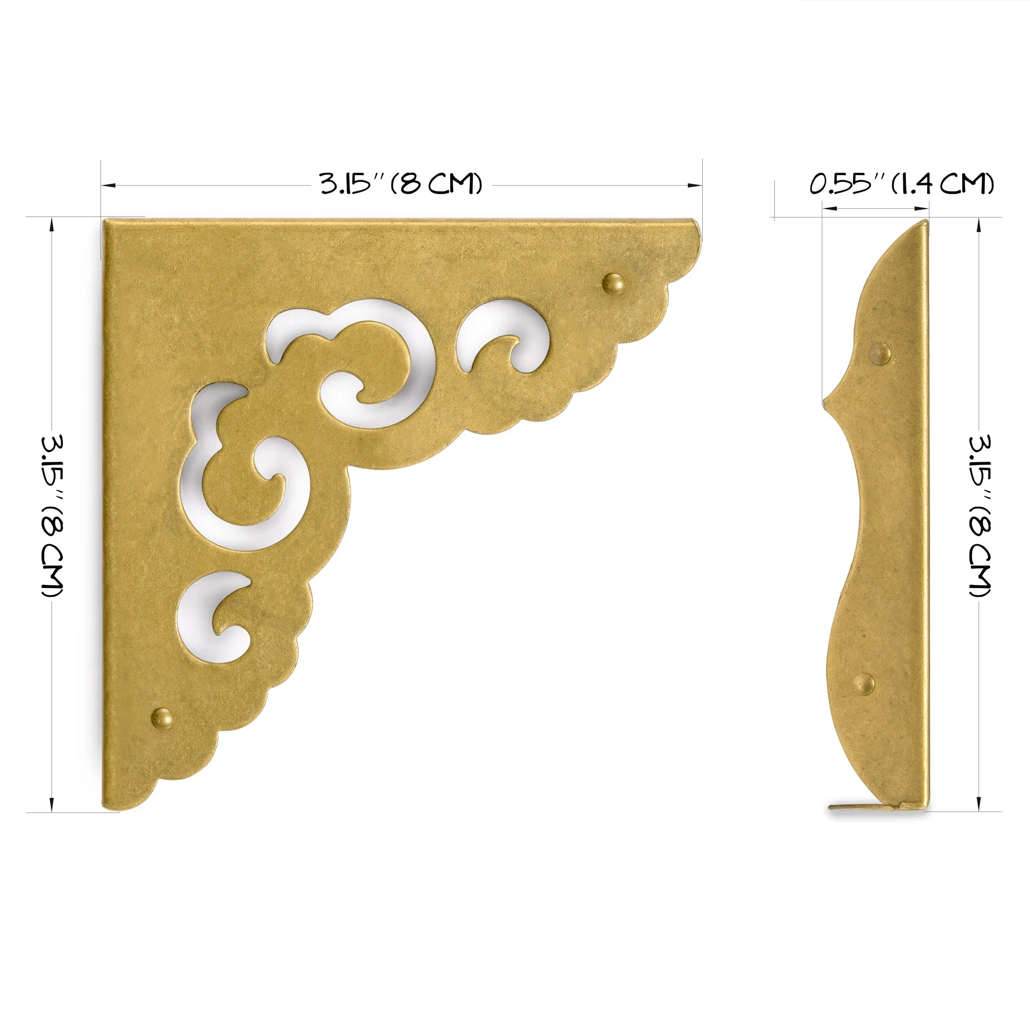 Ocean Wave Corner Plate 3.1" - Set of 2