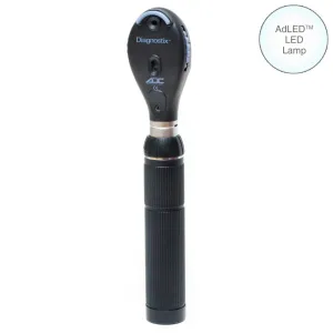Ophthalmoscope Set Coaxile Head Handle Battery Zippered Case Xenon/Halogen by ADC