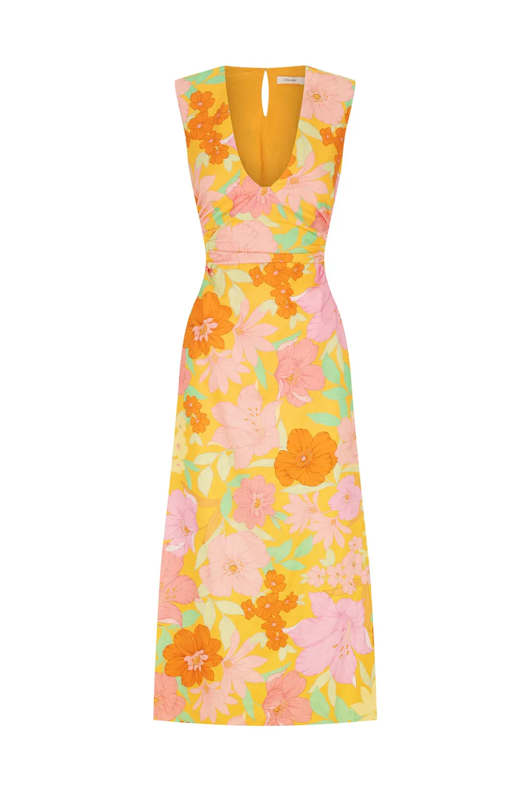 Paige Midi Dress Orange Tropic