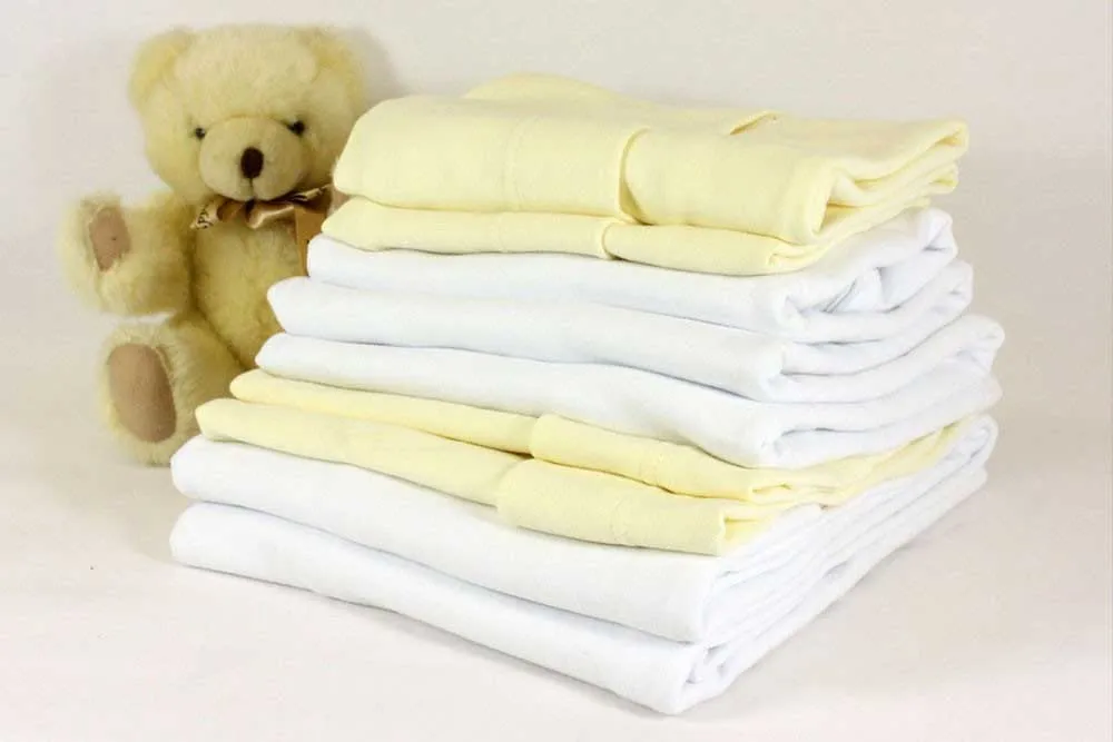 Pair of Soft Organic White Fitted Cot  Sheets – 132 x 77 cm