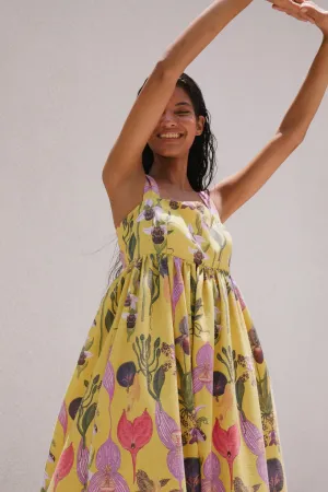 PALMAR MAXI DRESS IN BOTANICA YELLOW PRINT