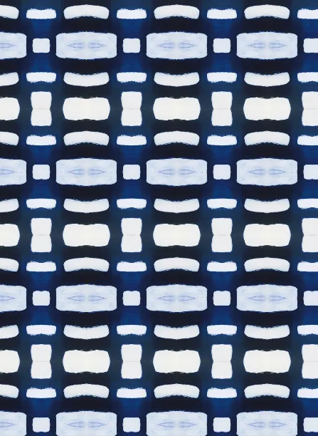 Paper Puzzle Indigo Fabric