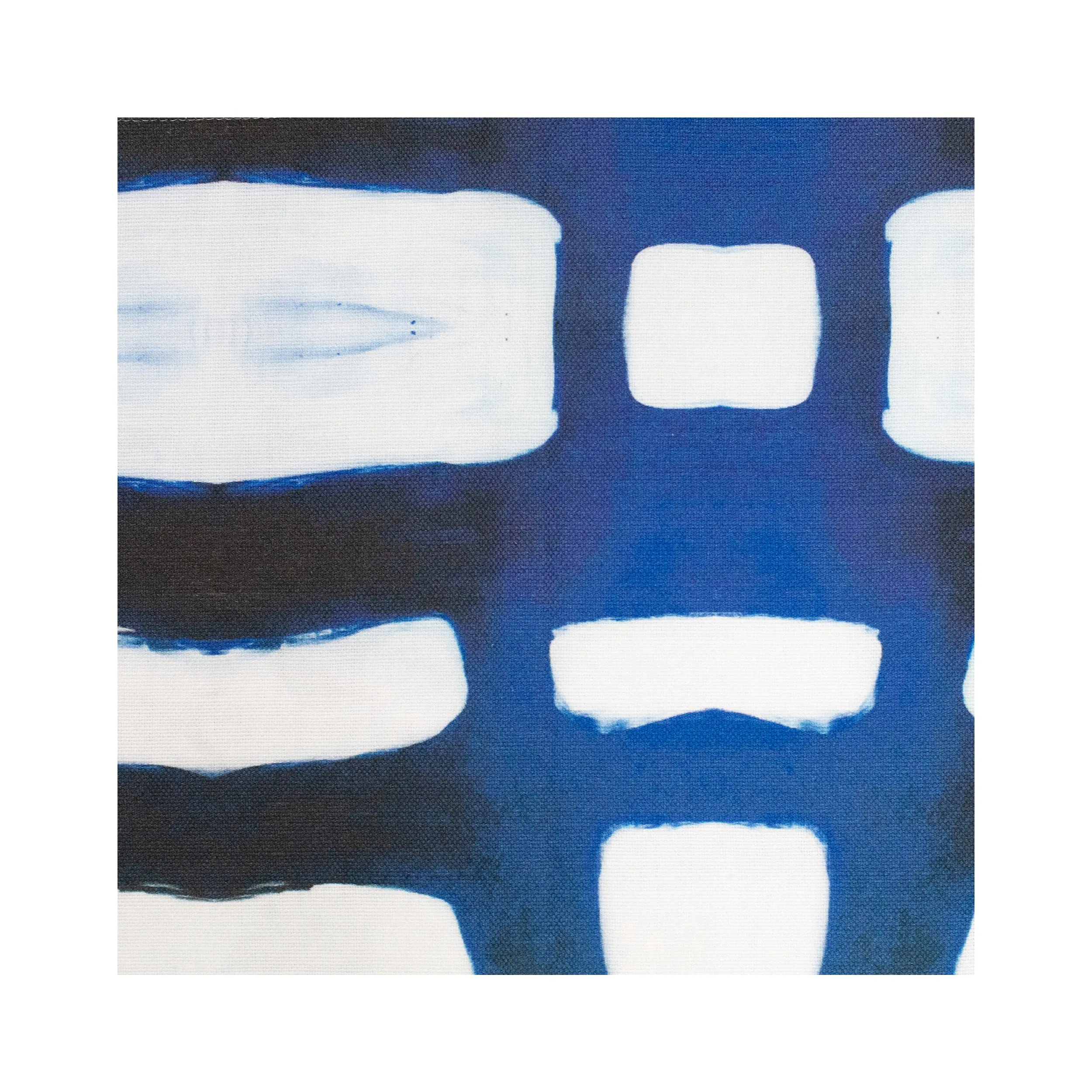 Paper Puzzle Indigo Fabric