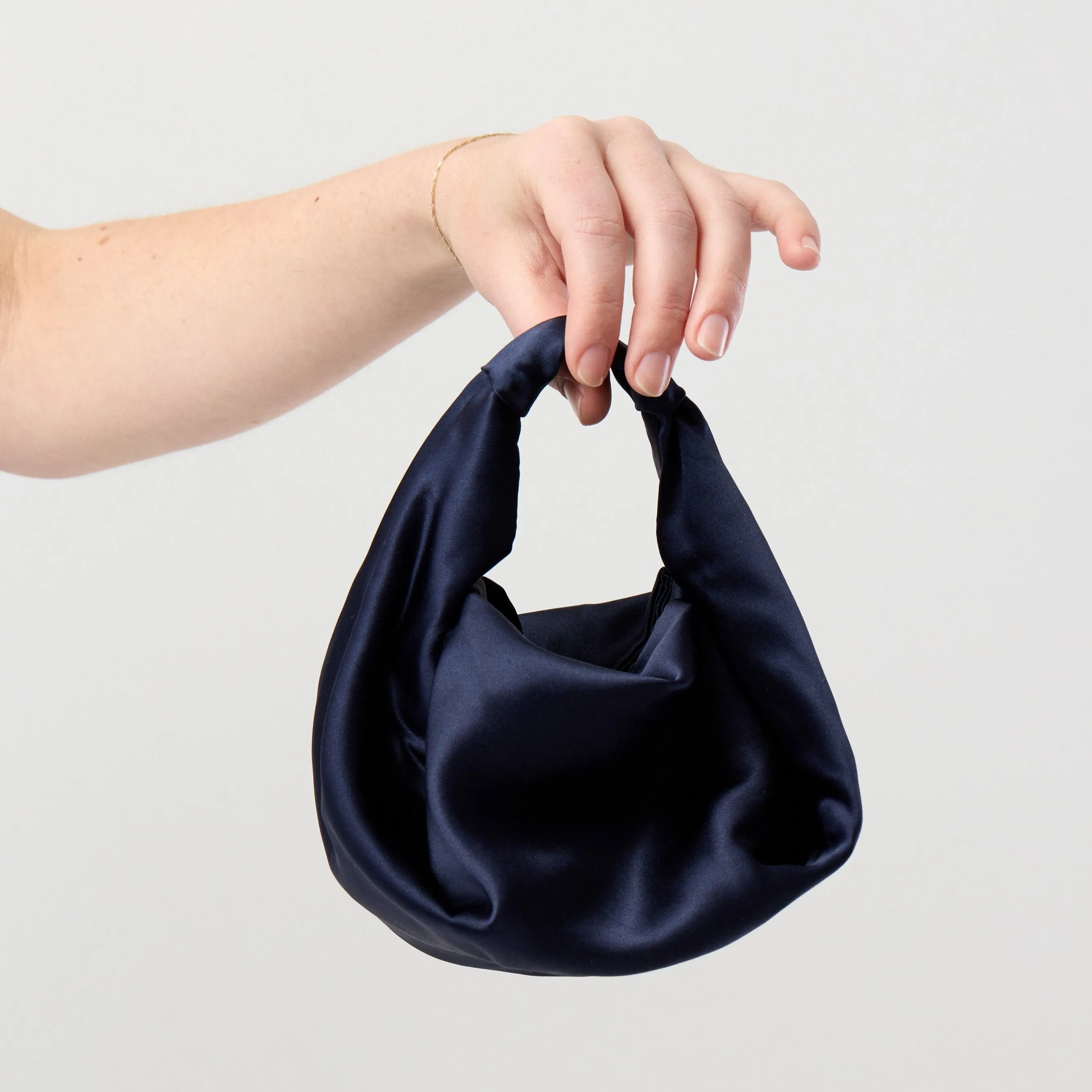 Parachute Bag - Navy Silk Satin