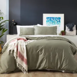Park Avenue 500 Thread count Natural Bamboo Cotton Quilt Cover Set - Jade