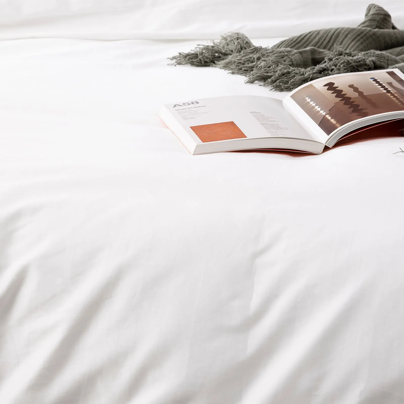 Park Avenue 500 Thread count Natural Bamboo Cotton Quilt Cover Set - White