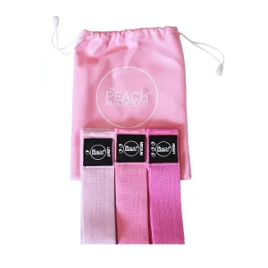 Peach Builder Fabric Resistance Bands Set