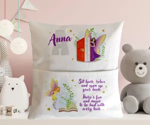 Personalised Fairies Book Pillow