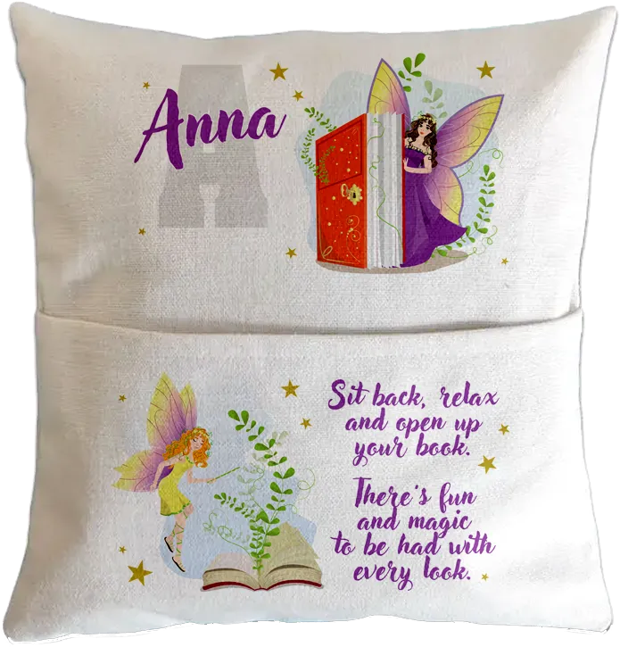 Personalised Fairies Book Pillow