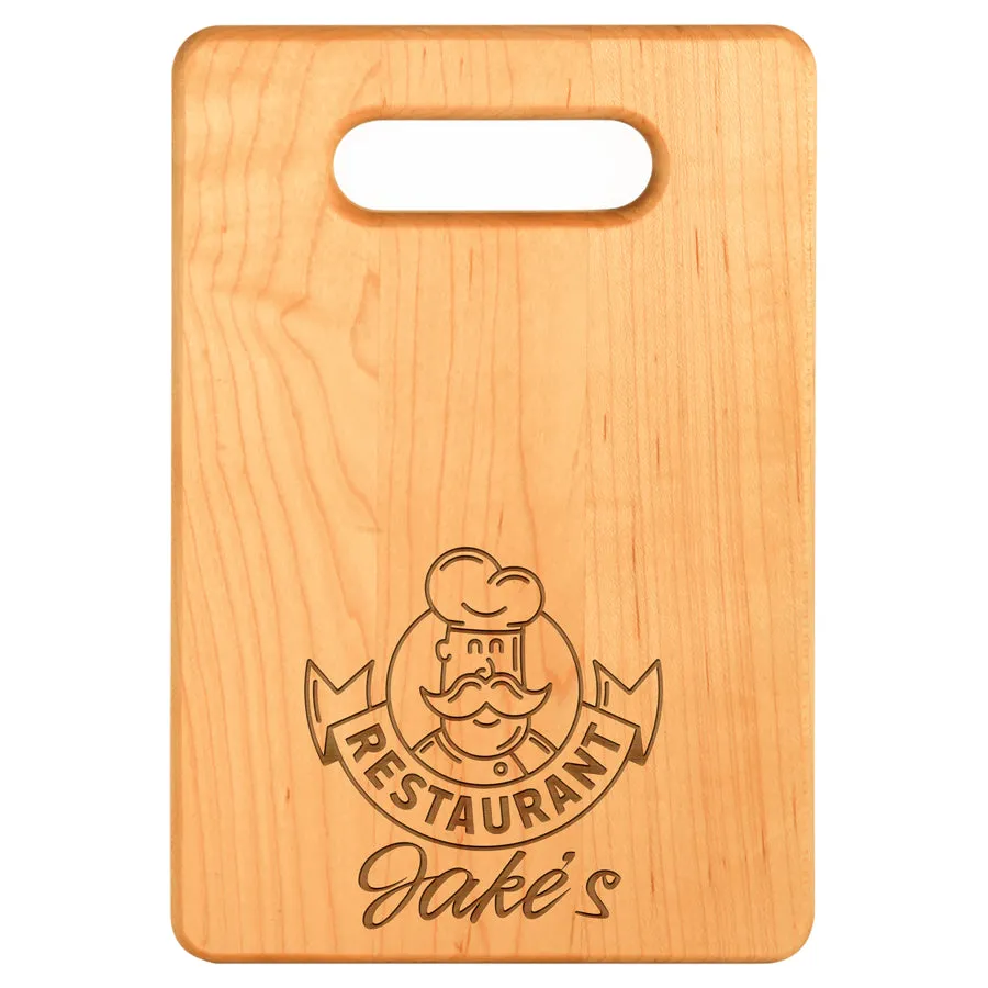 Personalized 9" x 6" Bamboo or Maple Bar Cutting Board