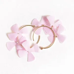 Pink Flower Earrings