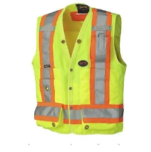 Pioneer 6693 Hi-Viz Surveyor's Safety Vest - Yellow