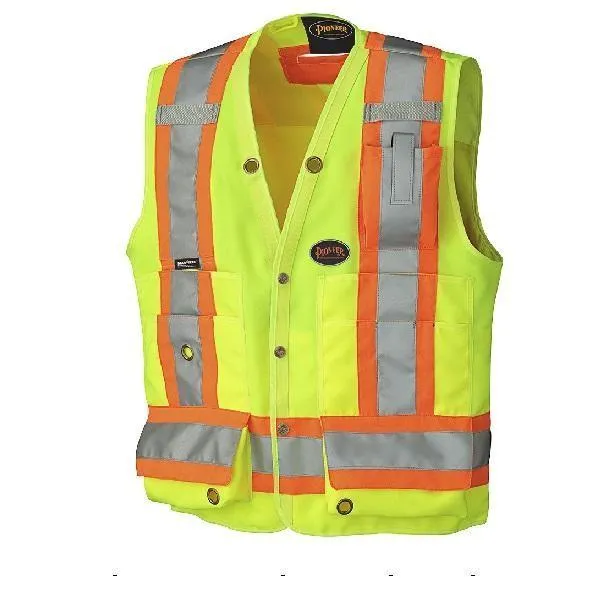 Pioneer 6693 Hi-Viz Surveyor's Safety Vest - Yellow