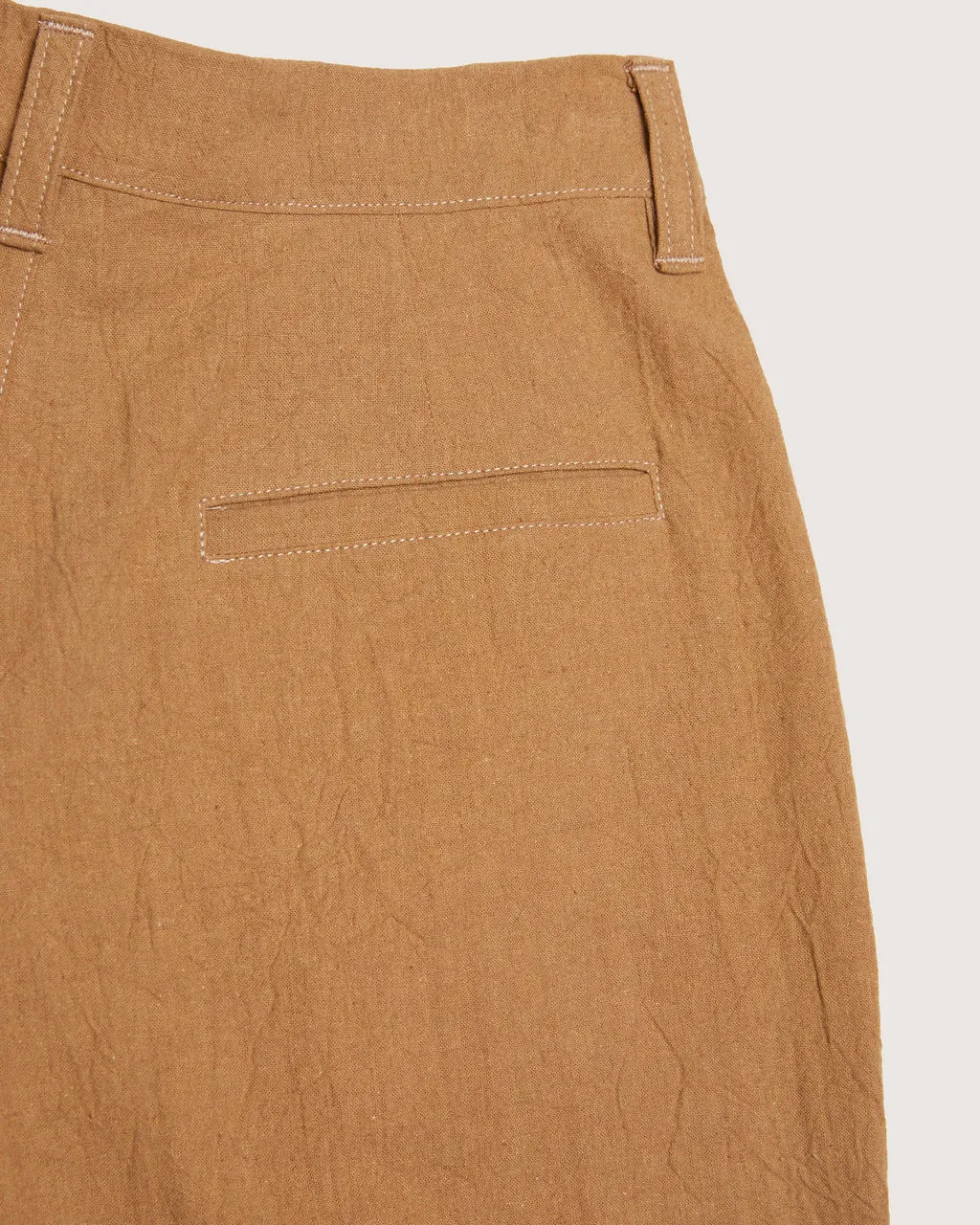 Pleated Trouser - Textured Earth