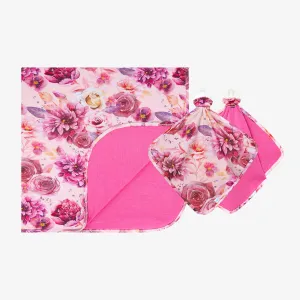 Posh Peanut Amira & Solid Raspberry Rose Patoo & Lovey Set