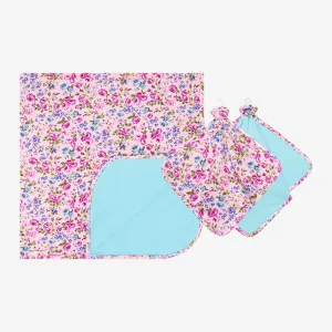 Posh Peanut Pixie & Solid Brook Blue Patoo & Lovey Set