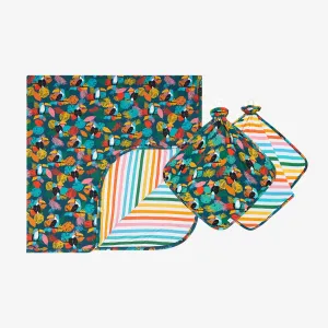 Posh Peanut Rio & Tropical Stripe Patoo & Lovey Set
