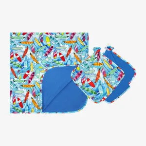 Posh Peanut Wave & Deep Sea Blue Patoo & Lovey Set
