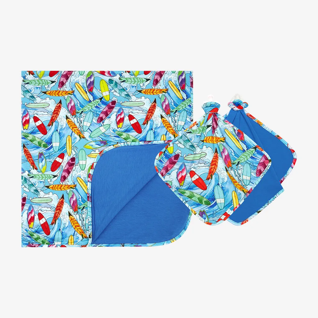 Posh Peanut Wave & Deep Sea Blue Patoo & Lovey Set