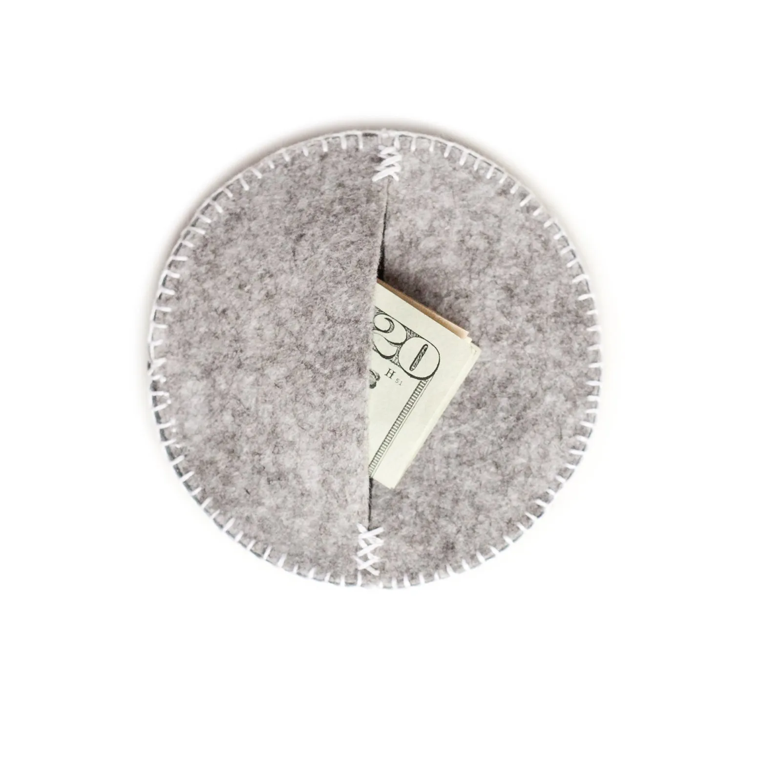 Pouch with Pineapple in Grey Tones