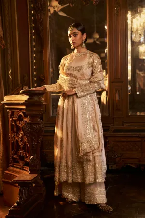 Powder Peach Gota Patti Sharara Set